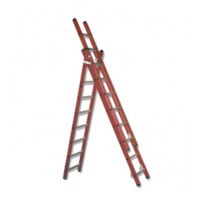 ESCALERA FIBRA VIDRIO CONVERTIBLE S-67 P/ALUM 3 X 10