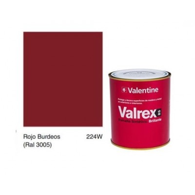 ESMALTE ROJO BURDEOS   125ml VALEN SAT 524  215***