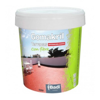 GOMAKRIL BLANCO TERRAZAS CON FIBRA 18Kg