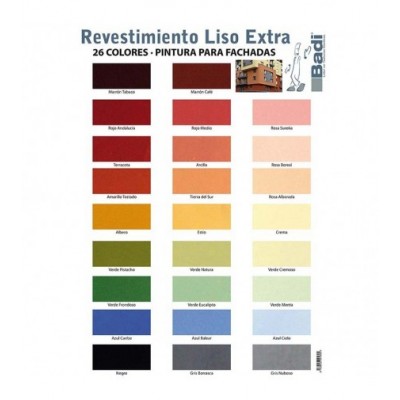 REVESTIMIENTO LISO EXTRA - CARTA DE COLORES-