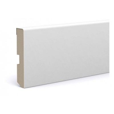 RODAPIE PLANO 70mm x 14 MDF MELAM. C/RECTO BLANCO 2.24