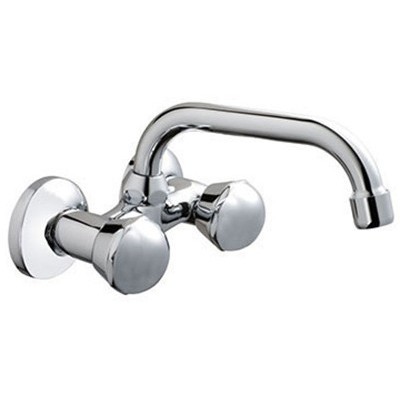 GRIFO FREGADERO MEZCLADOR   PARED CAÑO 19cm ALTO 990.90