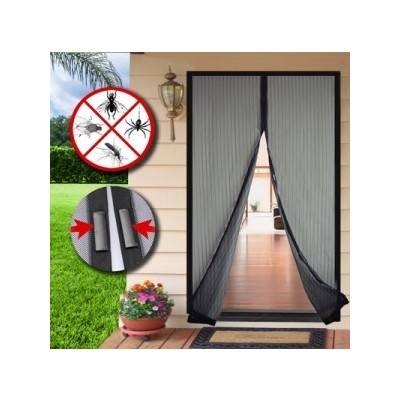 KIT MOSQUITERA PUERTA NEGRA CON IMAN 100X220 CM EPID