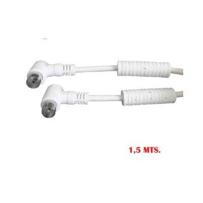 CONECTOR COAXIAL ALARGO ACO. CON FILTRO 9,5MM 1,5M BLANCA 