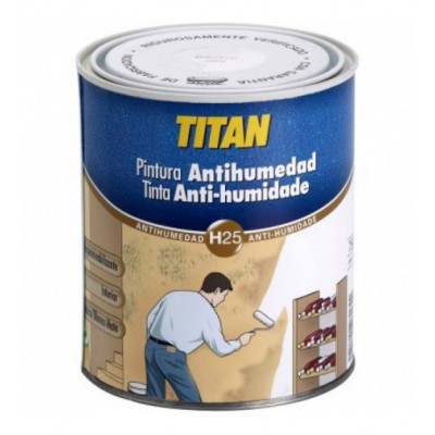 PINTURA ANTIHUMEDAD BLANCO 4L  TITAN DECO. H-25  