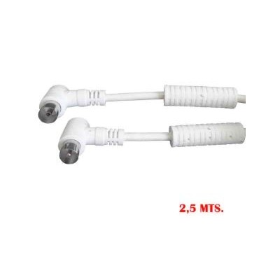 CONECTOR COAXIAL ALARGO CON FILTRO 9,5MM 2,5M BLANCA 