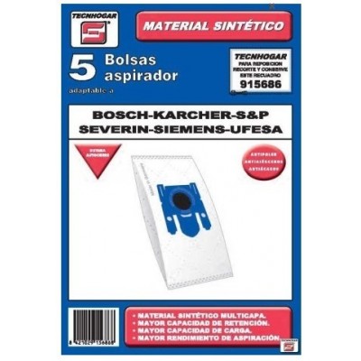 BOLSA FILTRANTE ASPIRADOR  UFESA-BOSCH-SIEMENS THOGAR 5 UND