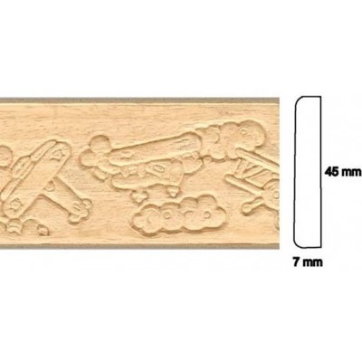 MOLDURA AYOUS GRABADA MB 201 TIRA 2.50m  INFANTIL