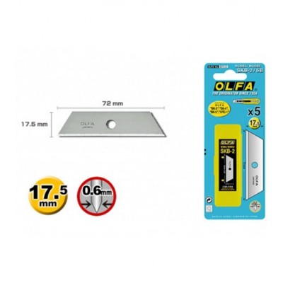 HOJAS DE RECAMBIO CUTTER CUCHILLA OLFA TRAPEZOIDAL 5unid