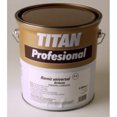 BARNIZ UNIV. BRILLANTE TITAN PROFESIONAL  D-6 4L***