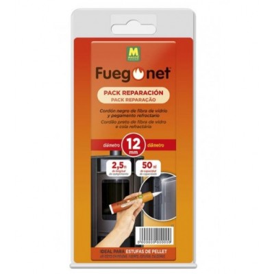 PACK 2,5m CORDON AISLANTE ADHESIVO ø12 50ml FUEGONET