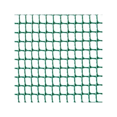 MALLA DE PLASTICO 10 x 10 MM VERDE   R 25M ML