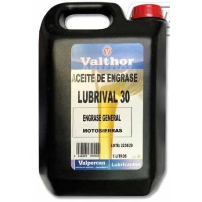 ACEITE CADENAS PARA MOTOSIERRAS LUBRIVAL 30 ESP VALTHOR  5L 