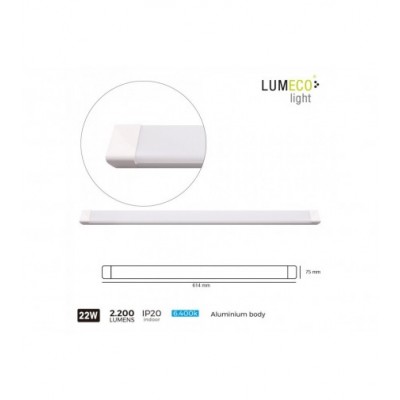 REGLETA LED 22W 2200lm 6400K 60cm LUMECO EL***