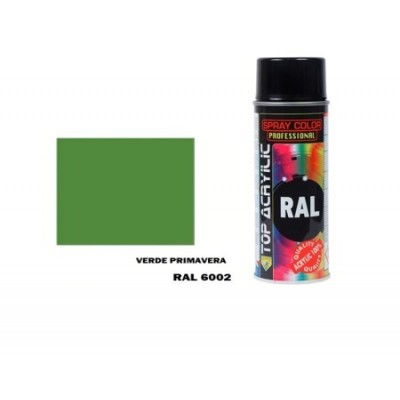 SPRAY ESMALTE ACRILICO VERDE HOJA RAL 6002 400ml ECO