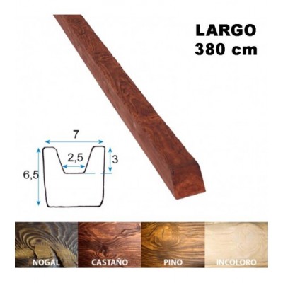 VIGA RUST  7 X 6.5 X 380 76 NOGAL CASTAÑO PINO CRUDO++D