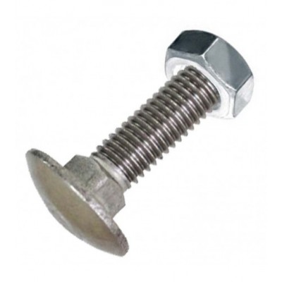 TORNILLO DIN 603  M   8  X  80 CINC C/TUERCA - TELEF (UNID)