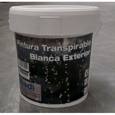 PINTURA TRANSPIRABLE BLANCA EXTERIOR   4.5Kg