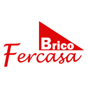 logotipo bricofercasa en rojo